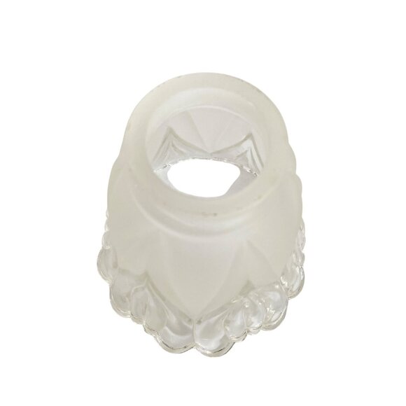 Frosted Glass Light Cover Shade Tulip Style Clear 5in Diameter Replacement - Picture 3 of 10